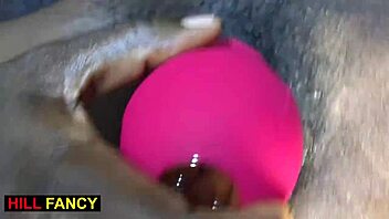 Curvy blonde lesbian lovers play with toys in dorm