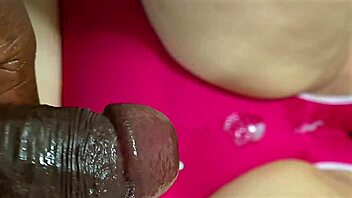 Camera man jerks cum accidentally on chubby milf bubble ass leggings