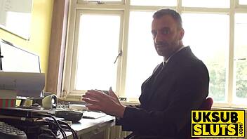 busty sub milf's ass destroyed by monster cock then tastes cum 😈🍑💦 deepthroat domination spanking fetish delight