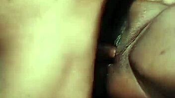 shaved pussy plays with monster cock closeup