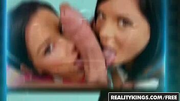 raven redmond rubs milf tits for rion king pounding