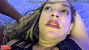 Petite Brazilian babe takes group pounding from friends