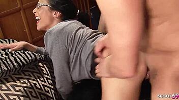 nympho latina boss tempts delivery guy for office quickie