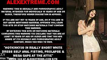 hotkinkyjo short dress self anal fisting prolapse mega gape