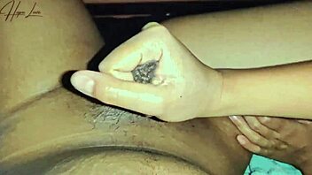 curvy girlfriend's late night cowgirl ride on huge cock ends in creampie