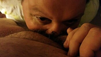 WIFE GAGS DEEP ON HUBBY'S THICK COCK