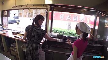 He slaps her thigh hard, watches the red mark bloom, then dives in for deep group fucking action