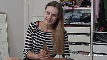 Lauren Fingers Perky Nipples to Wild Orgasm