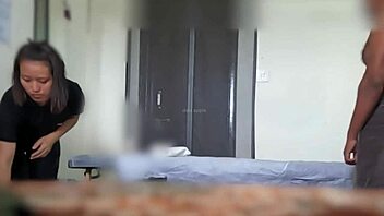 angry spa girl gives in for hot handjob massage