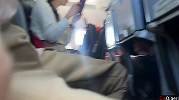 Public Plane Dick Flash Triggers Explosive Cumshot