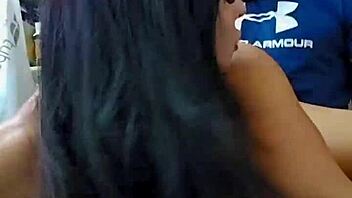 kalena mitrak sucks off mechanic swallows cum tool room