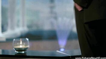 silky blonde milf babe delivers erotic blowjob cumshot lover