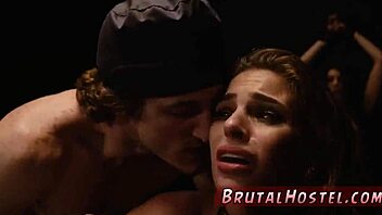 bound brunette teen toys her pussy desperately on webcam for lucky viewers