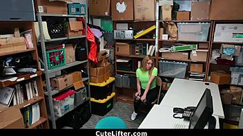 Creep Mall Officer Strips and Fucks Shoplifting Teen Hardcore POV