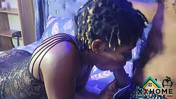 Submissive ebony slave bound and pounded by massive black cock