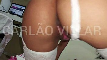 tanned brunette pays maintenance with deepthroat blowjob and bareback pussy fuck