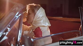 Adorable Petite Blonde Polina Undresses Revealing Perfect Natural Tits Pussy