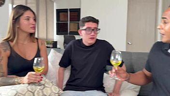 Latina Wife's Intense Anal Orgasms With Nerd's Huge Cock