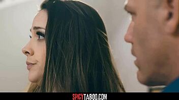 carolina sweets deepthroats boyfriend's cock while chanel preston watches hungrily