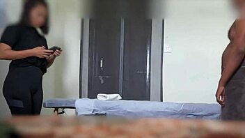 angry spa girl gives in for hot handjob massage