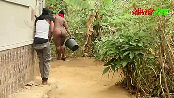 Damn, babe bathing outside takes hardcore doggystyle pounding!