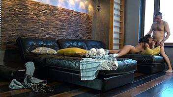 Old man pounds horny teen pussy deep