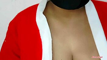 Pregnant Mature's Festive Pussy Tease