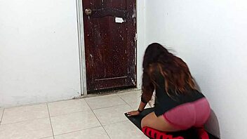 my 18yo favorite whore does horny aerobics before becoming stepsons stepmother bent over