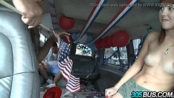 redhead delila darling's public 4th july hardcore fuck