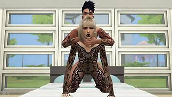 Amateur Couple Fucks Hard Doggystyle In Lingerie Game Sims 4