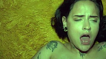 Blue-eyed brunette fucked nonstop in hotel bed 🔥🍆