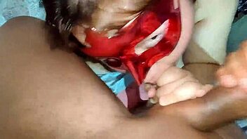 Bound bbw slave savors deepthroat cum on sandwich