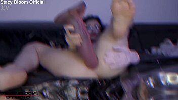 stacy bloom gaps ass wide with deep anal dildo toy play