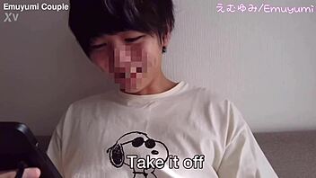 japanese amateur teases glans handjob big cock twitching massive pov cumshot