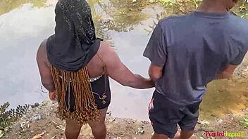 wanna fuck this babe outdoors in the garden river yard?