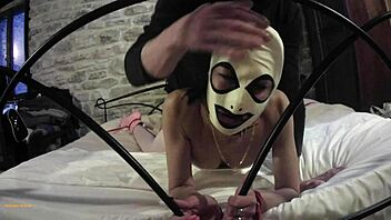 why watch her tied screaming orgasms from master's rough pussy pounding?