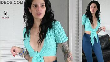 Jazmin shakes juicy ass in leggings for photoshoot