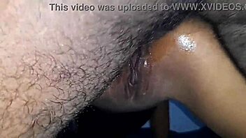 skinny brunette takes deep anal from big cock partner homemade