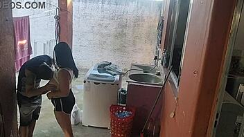 Horny Maid Can't Resist My Huge Erect Cock Workout!