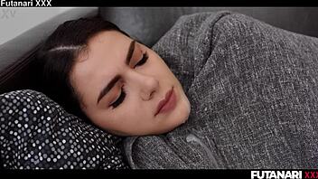 Valentina Nappi sucks and rides her futanari clone cock 😍