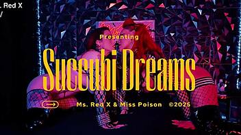 Curvy goth succubi lick tits and fuck with toys