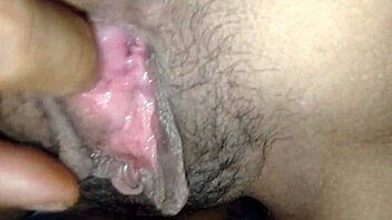 Big girl spreads shaved pussy for creampie