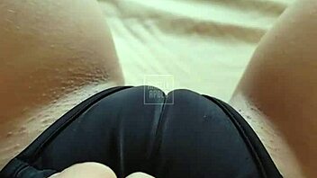 look at this cute big ass blonde princess teasing her pink pussy up close!