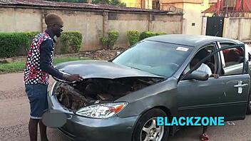 she wrecks her car and neighbor helps out