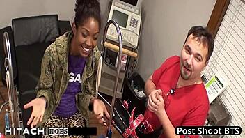 Doctor rams hitachi wand forcing lotus lain's explosive orgasms