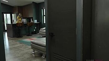 blonde milf cory chase sucks huge black cock for debts