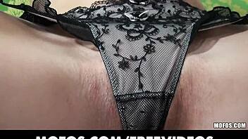 Beautiful french slut rides hard cock in round ass!