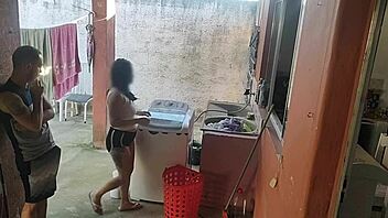 Horny Maid Can't Resist My Huge Erect Cock Workout!