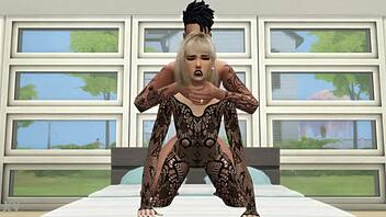 Amateur Couple Fucks Hard Doggystyle In Lingerie Game Sims 4