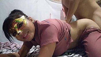 sexy latina bends over for intense doggystyle pounding